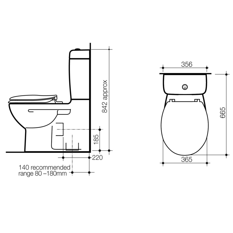 Modecor Toilet Suites Caroma Opal Wall Faced Toilet Suite