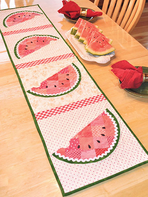 Quilt Today Patchwork Watermelon Table Runner Quilt Pattern