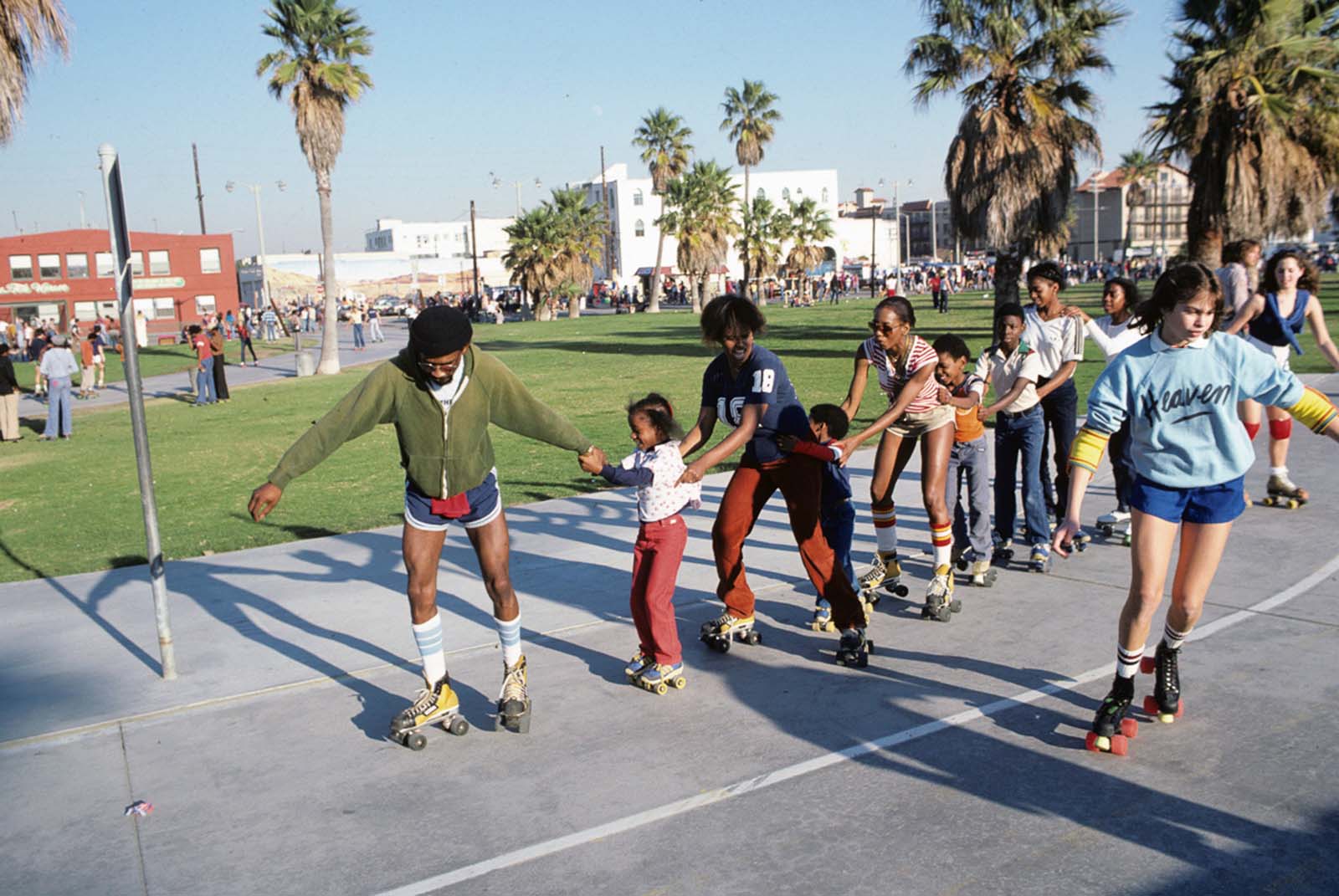 The roller skaters of Venice Beach, 1979
