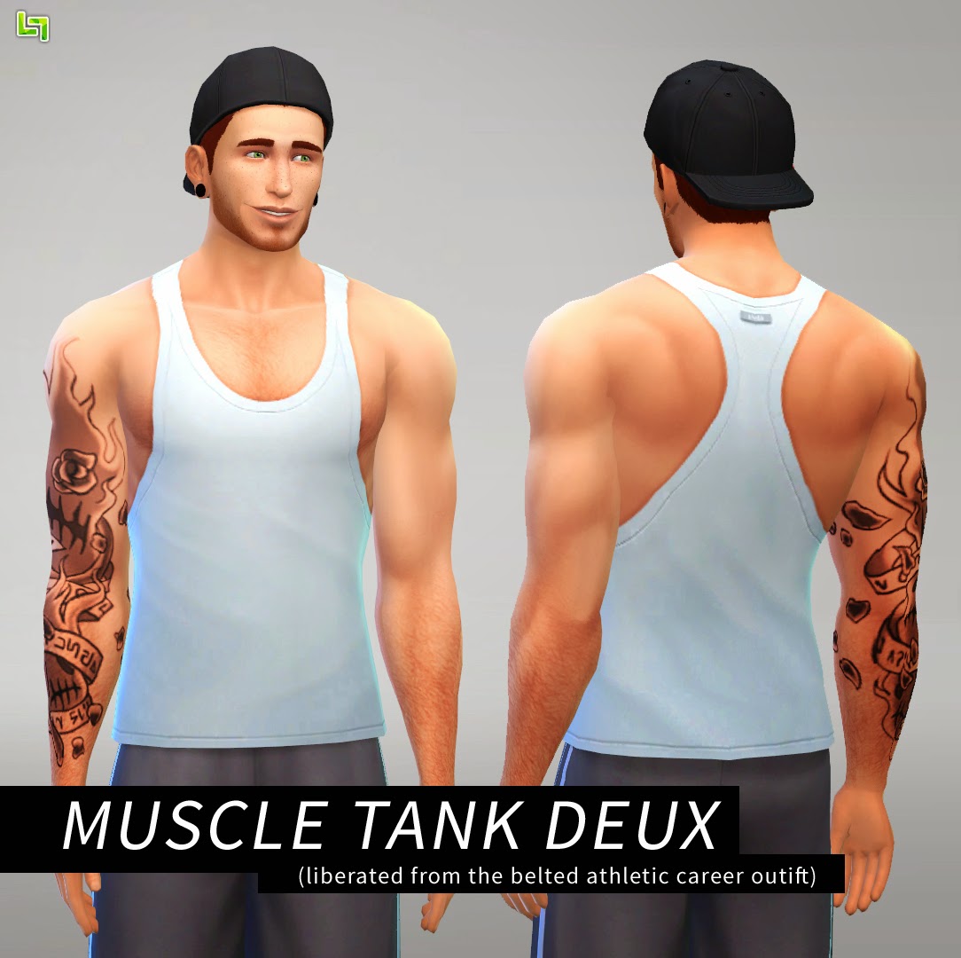 My Sims 4 Blog Muscle Tanks for Males by LumiaLover Sims