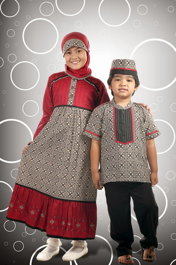 Model baju muslim batik anak