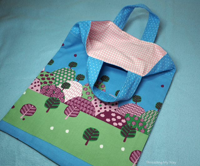 DIY Tote Bag: Add a Pop of Color with Two-Sided Fabric Handles