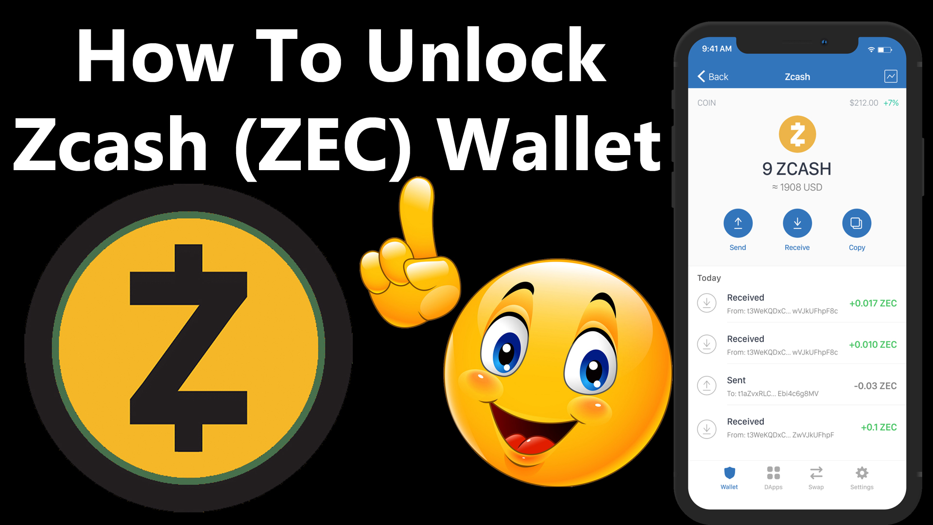 How To Unlock Zcash ZEC Wallet Crypto Wallets Info CRYPTO WALLETS INFO