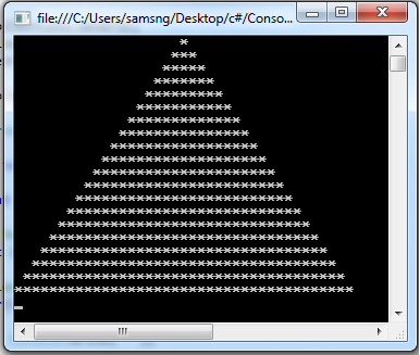 Star Pyramid Program In C#