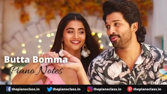 Butta Bomma Piano Notes - Ala Vaikunthapurramuloo