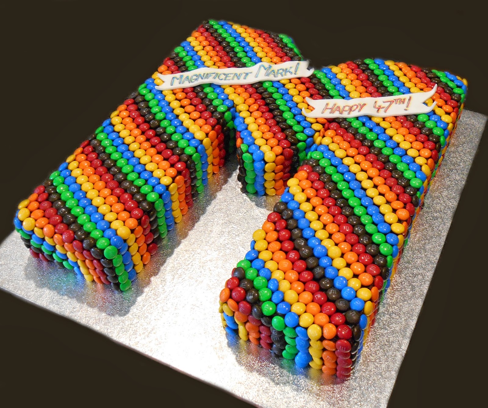 Nada's cakes Big "M" M&M's Birthday Cake by Nada's Cakes Canberra