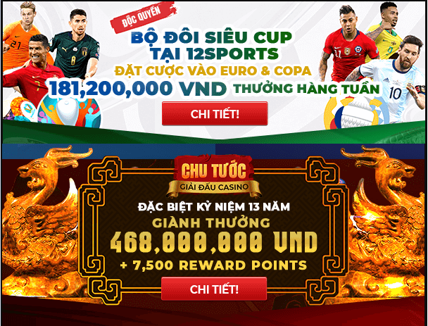 Nhà cái 12BET - Điểm sáng khuyến mãi tháng 6.  T6