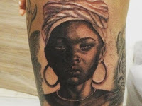 African Queen Tattoo Stencil