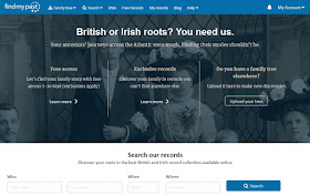 Findmypast.com starting page