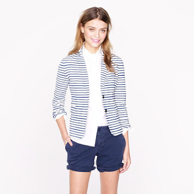 J.Crew Maritime Striped Blazer