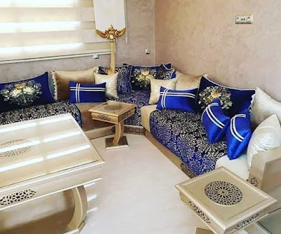 صالونات مغربية بالازرق الملكي 