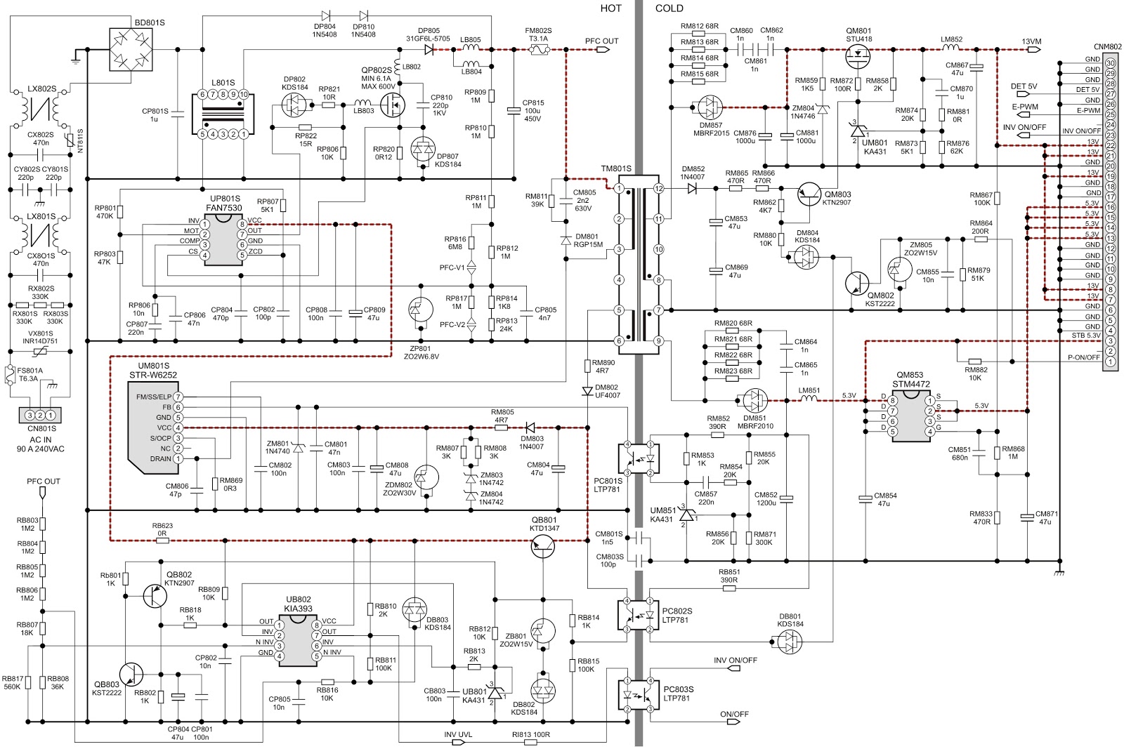 DEXP H24C3000E. Ремонт, схема, сервис
