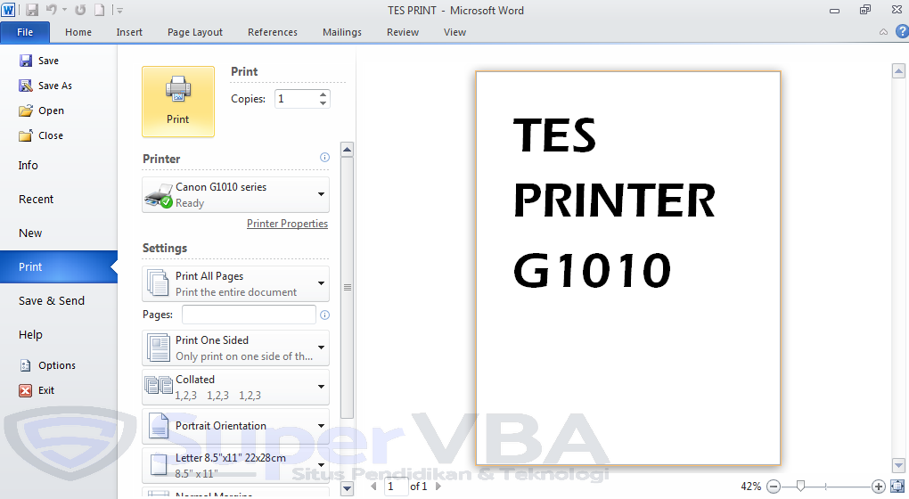 Install Printer Canon G1010 Tanpa CD Dengan Mudah