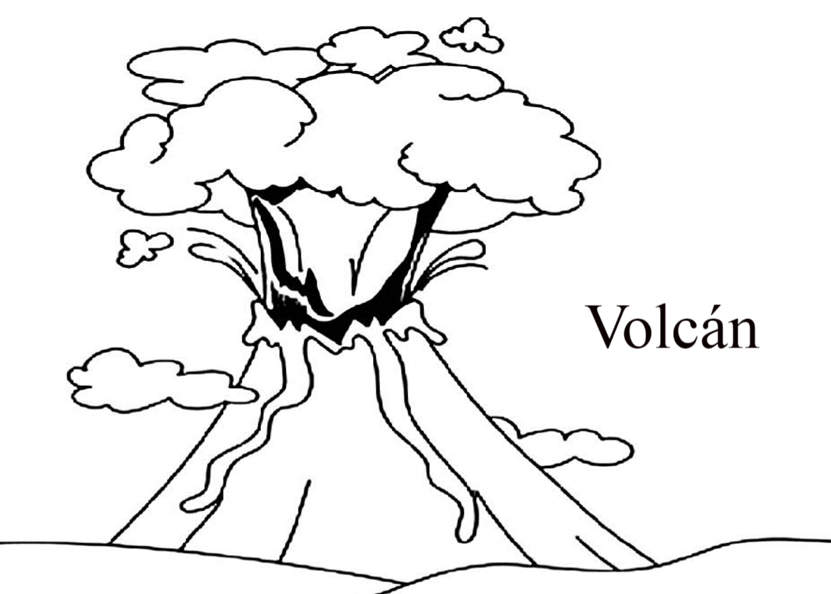 Volcán Dibujos Para Colorear Jugar Y Colorear