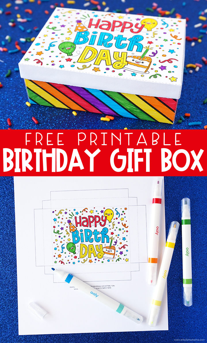 Free Printable Birthday Gift Box