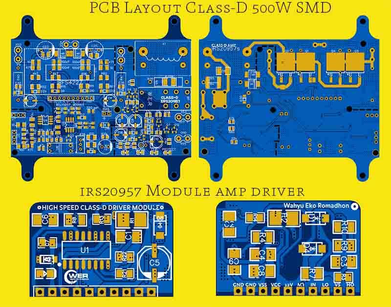 500W Class-D Amp IRS20957 SMD - Linh Kiện Tháo Máy - Bán lẽ linh kiện