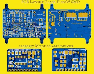 500W Class-D Amp IRS20957 SMD - Electronic Circuit