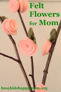 photo of: Felt Floral Bouquet for Mother's Day via "Busy Kids = Happy Mom" 