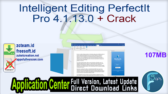 Intelligent Editing PerfectIt Pro 4.1.13.0 + Crack