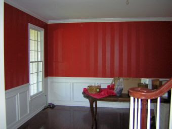 wall stripes Dining Room Painting