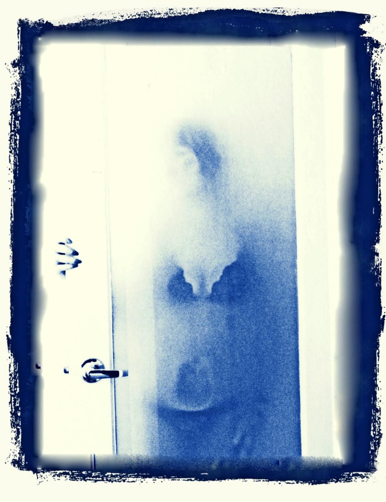 Alex Waterhouse Hayward Monkeying Around Behind A Glass Door