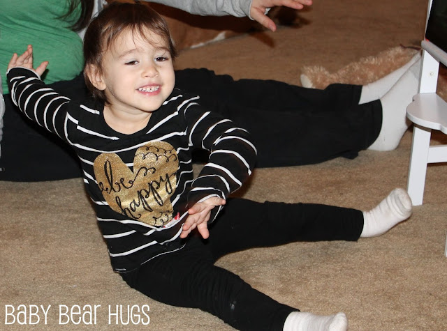 toddler doing yoga