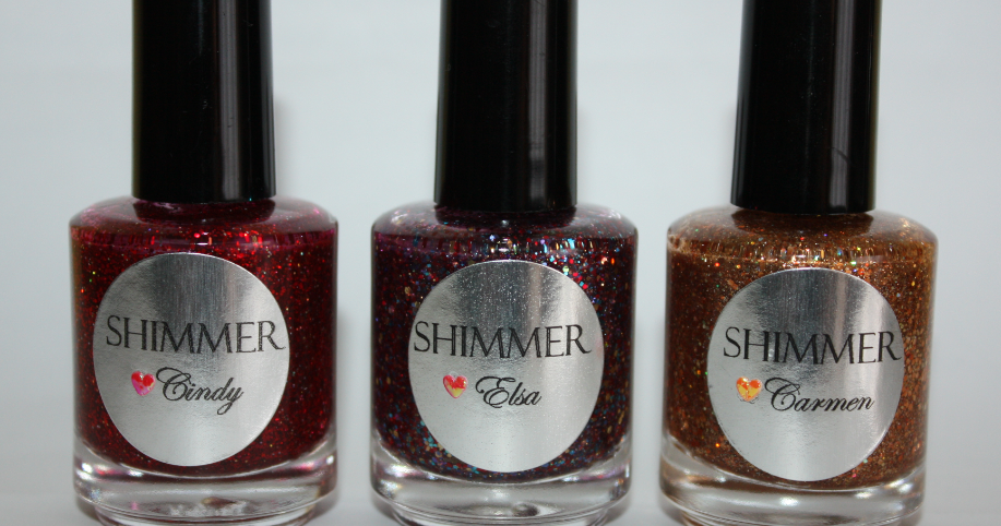 rebecca likes nails: Shimmer Polish - Cindy, Elsa, & Carmen
