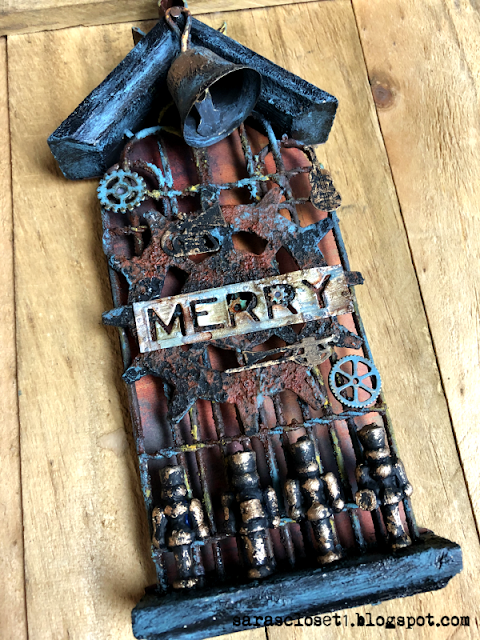 Sara Emily Barker Altered Steampunk Christmas Ornament https://sarascloset1.blogspot.com/ 6