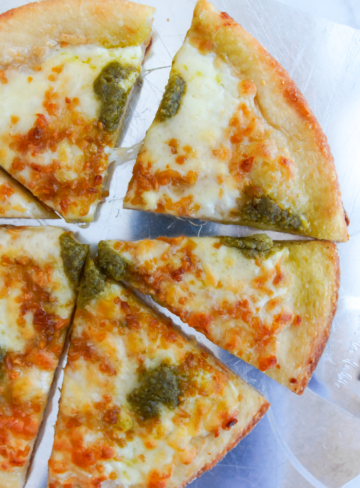Trader Joe's Roasted Garlic and Pesto Pizza with Deep-Fried Crust review