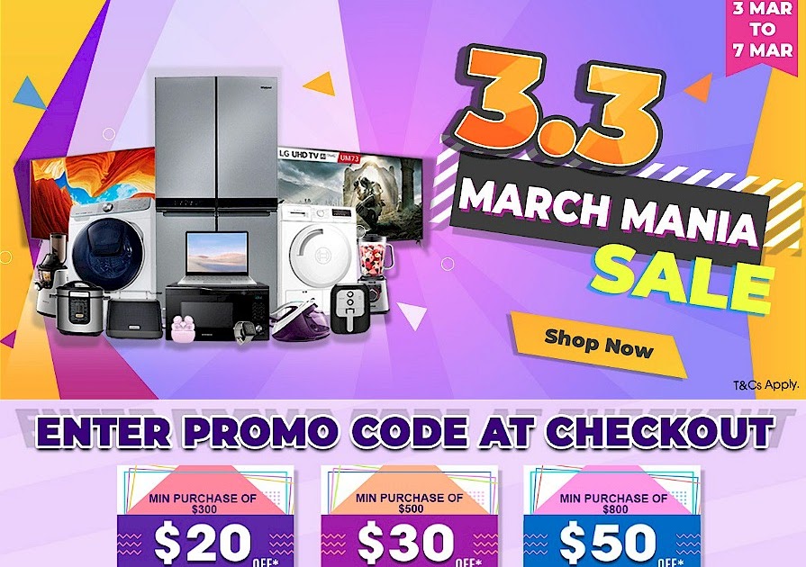 Gain City March Mania Sale With Promo Discount Code Up To 100 From Now