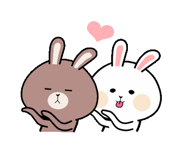 LINE Creators' Stickers - Funny Bunny Love TW Example with GIF Animation