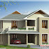 2500 sq ft. double floor Sloping roof house