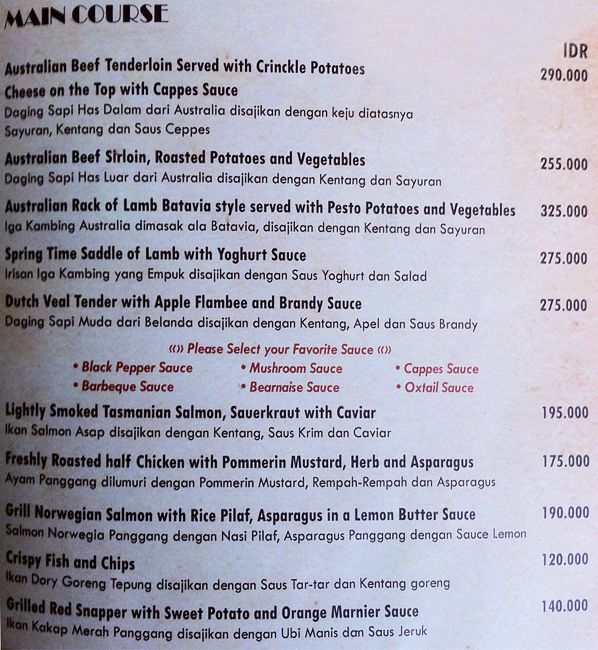 Harga Menu Cafe Batavia Bulan Ini Terbaru 2017