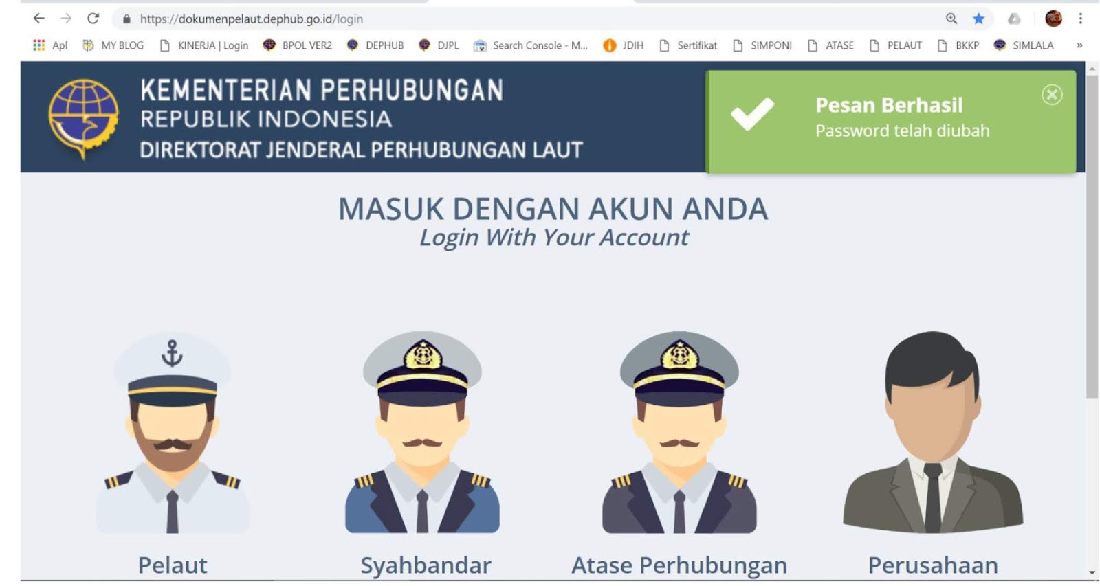 Lupa Password dan Lupa Akun Pelaut