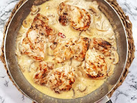 Keto Chicken Tighs with Mushrooms Sauce