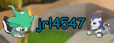 banner with the text "jrl4547" between an animal jam bunny + animal jam seal