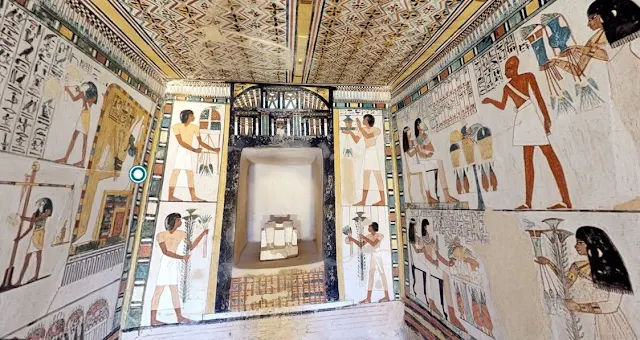 Egipto: visita online gratis tumbas, pirámides egipcios tumba de Menna