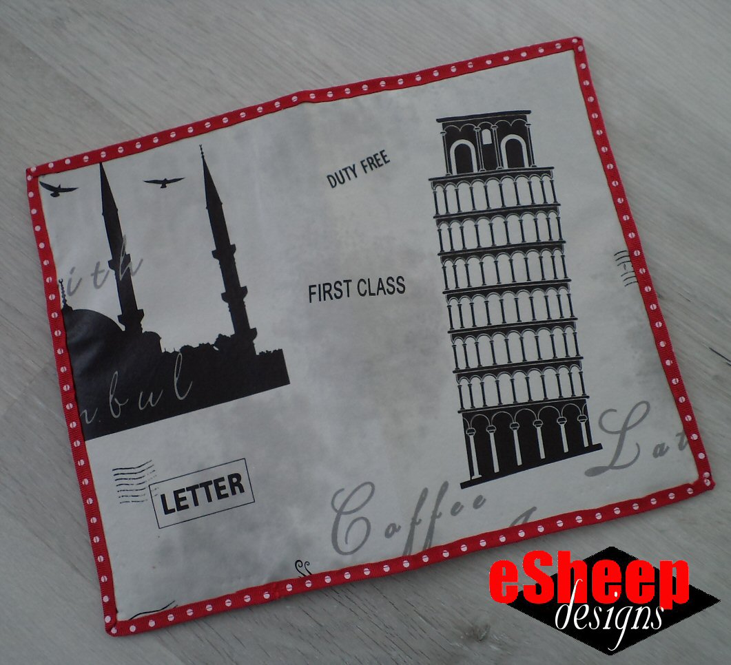 eSheep Designs QuasiTutorial Travel Document Folder