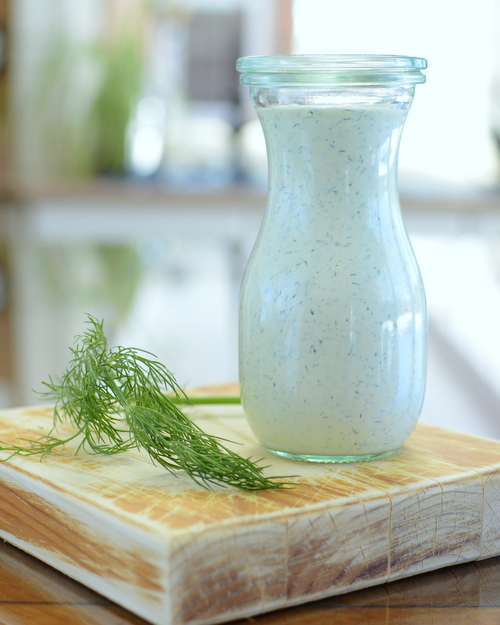 My Everyday Creamy Herb Salad Dressing, another Master Recipe ♥ KitchenParade.com, quick, easy meal prep. Low Carb. Weight Watchers Friendly. Naturally Gluten Free.