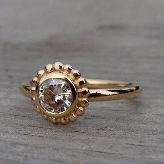 moissanite halo ring