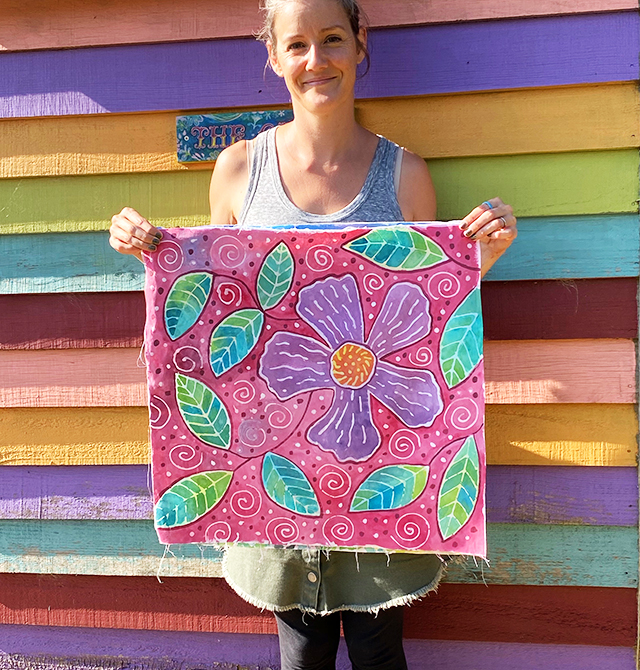 creating with Jules- faux batik fabric