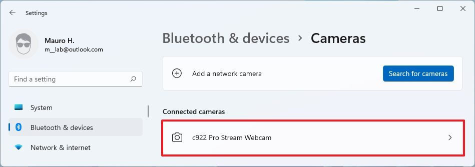 windows 11 connected cameras