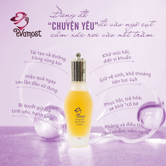 Tinh chất vệ sinh và viên uống nội tiết Evamost
