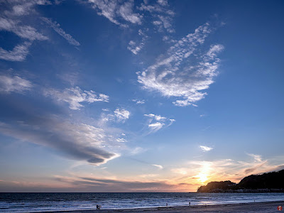 Sunset sky: Yuigahama-beach