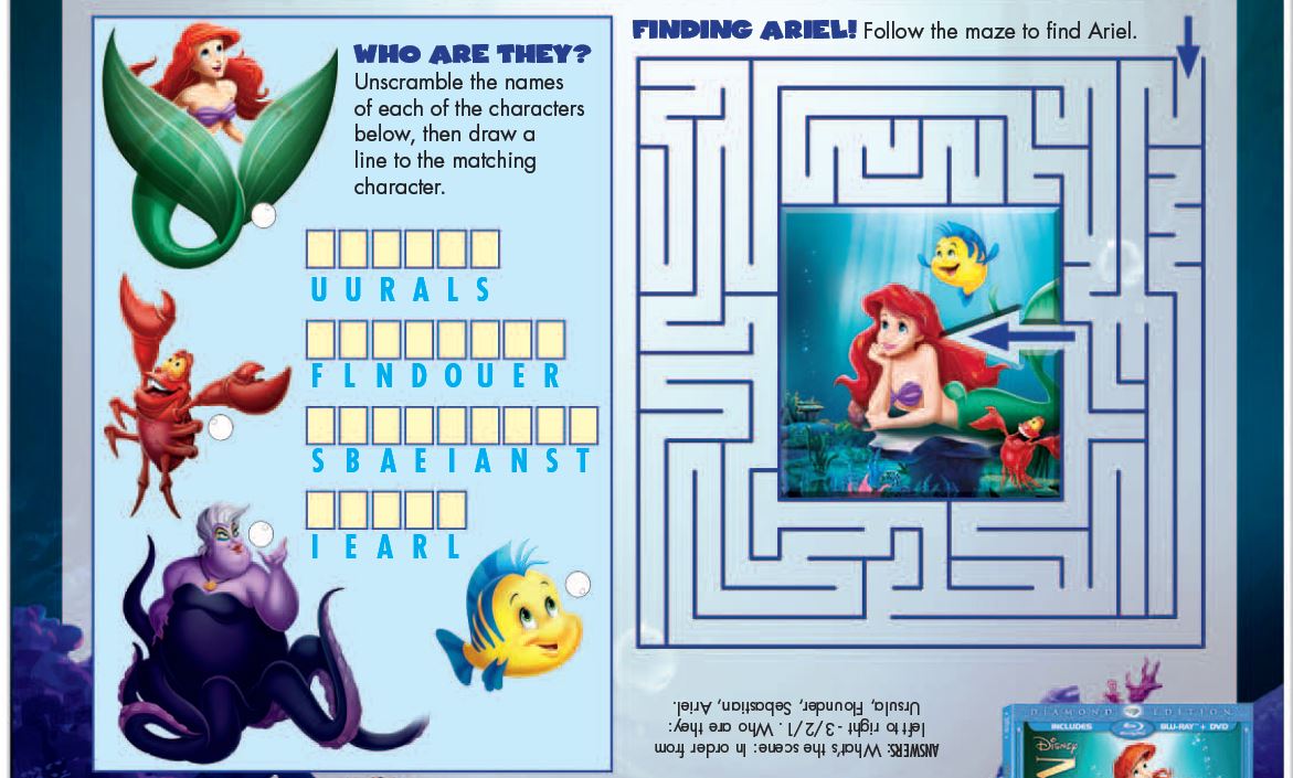 Little Mermaid Free Printable Activity Book. Oh My Fiesta! in english