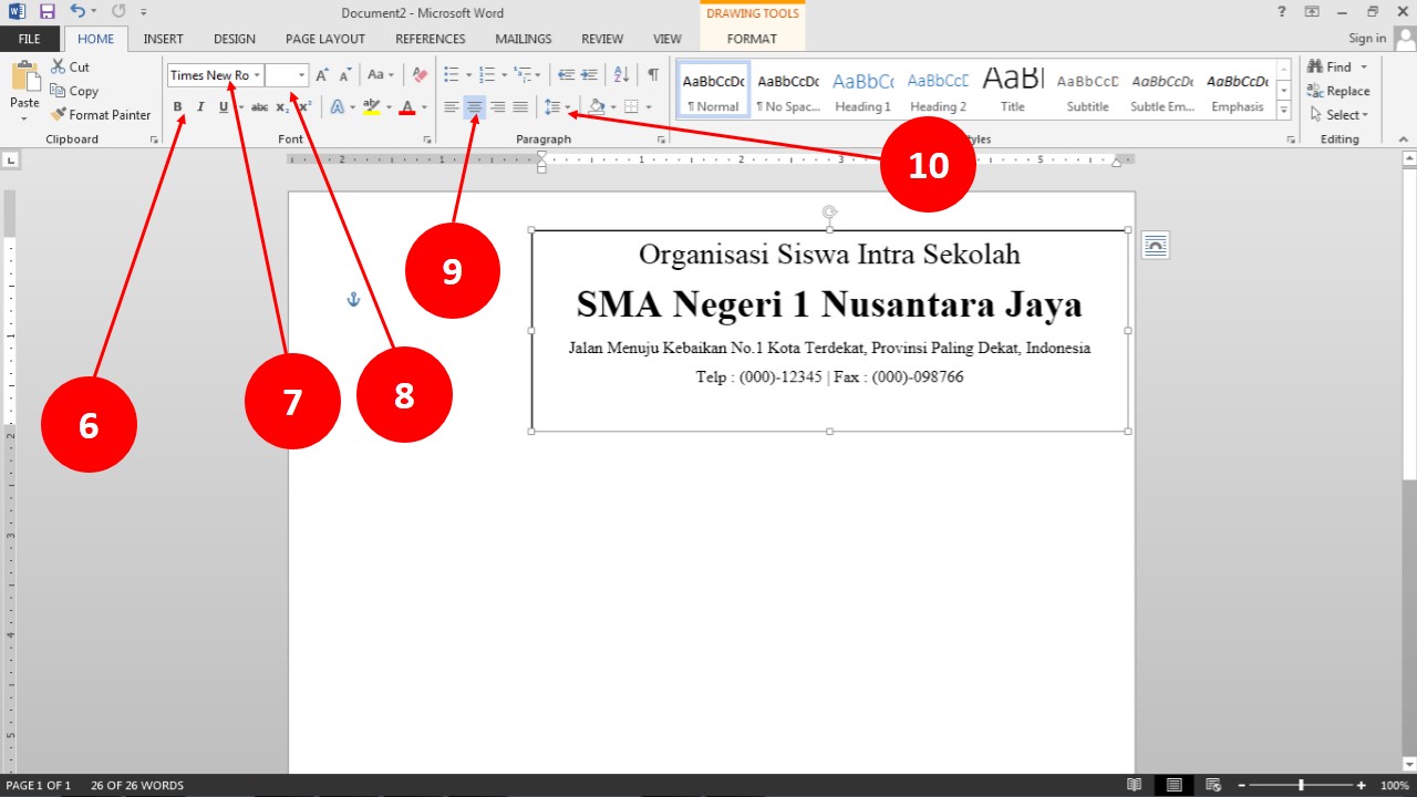 Cara Membuat Kop Surat Instansi Resmi Dengan Microsoft Word Andik My Id