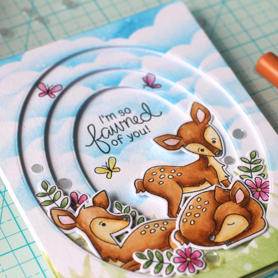 Love You Deerly Card by April Guest Designer Svetlana Pavlova | Deer Friend Stamp Set by Newton's Nook Designs #newtonsnook