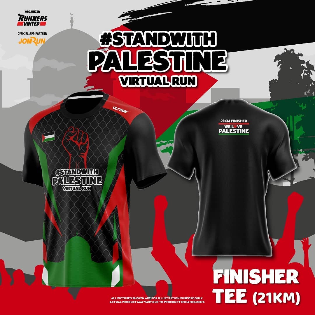 Tee 21K 🔍 Stand With Palestine Virtual Run - Indonesia • 2021 Tee 21K 👕 Stand With Palestine Virtual Run - Indonesia • 2021