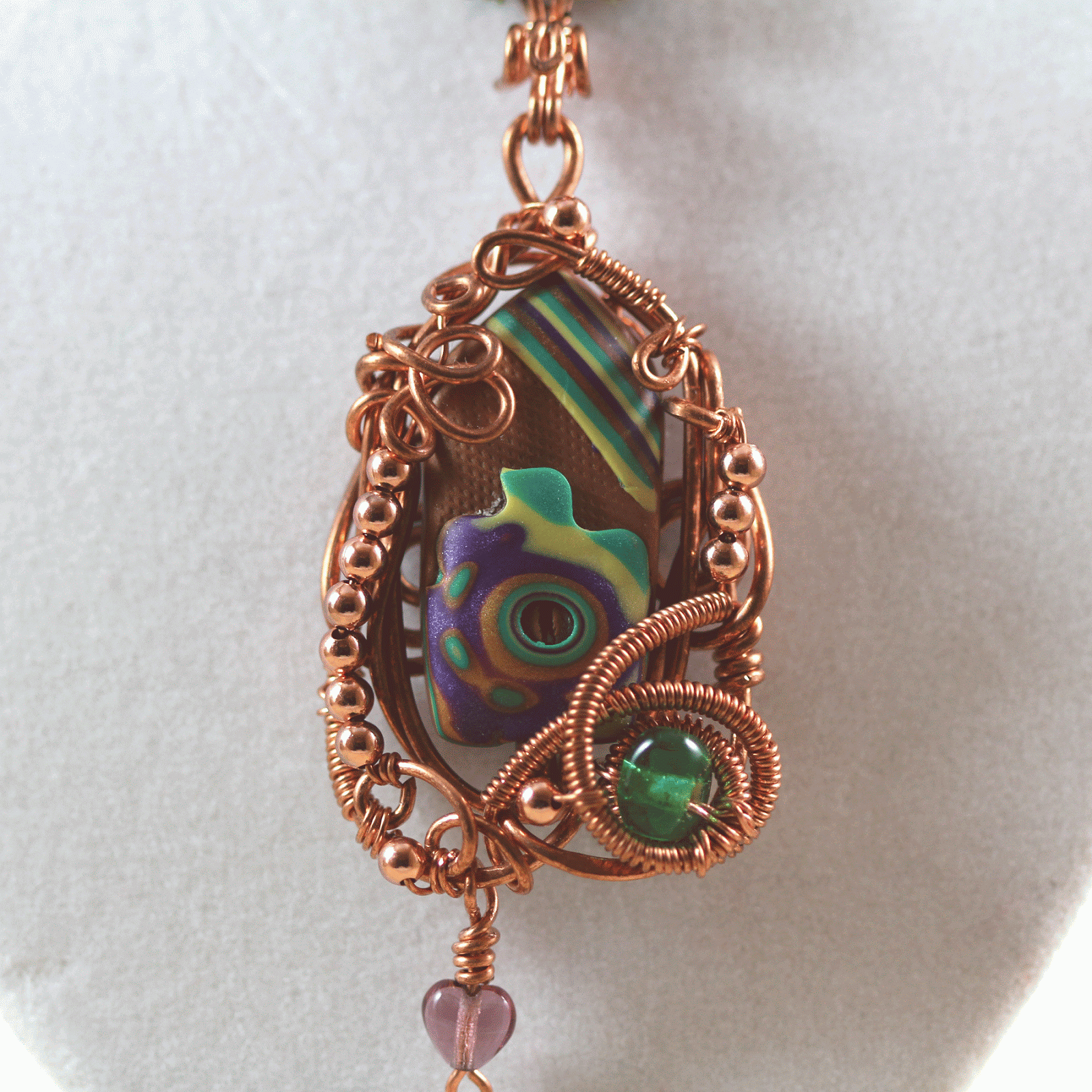 Body Ice Jewelry: Another Copper Wire Wrapped Pendant