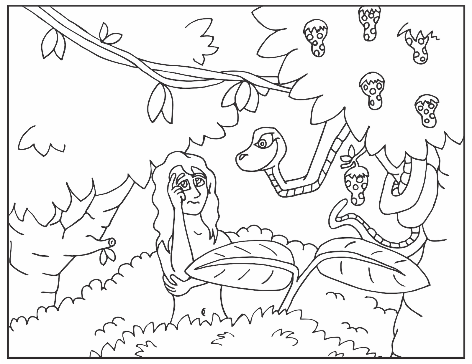 garden of eden coloring pages for kids - photo #23